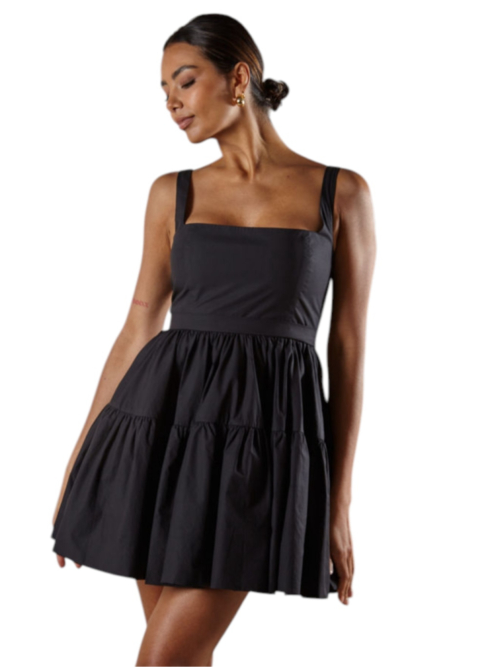 ALB Anne Louise Boutique the Noir Black Mini Dress Medium - Picture 1 of 16